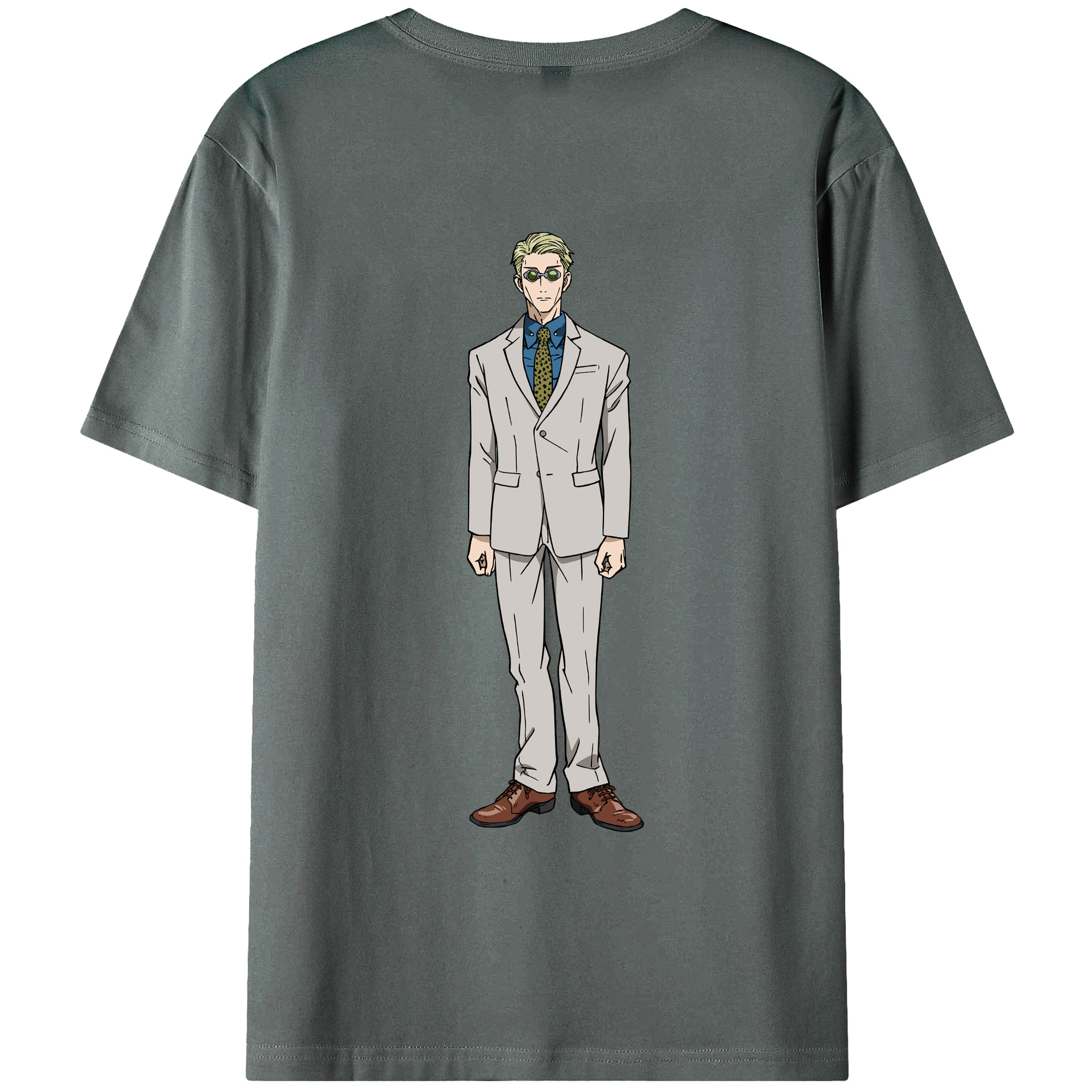 （画像用） 呪術廻戦 Jujutsu Kaisen 綿100％ メンズ半袖Tシャツ（バックプリント） 通気性
